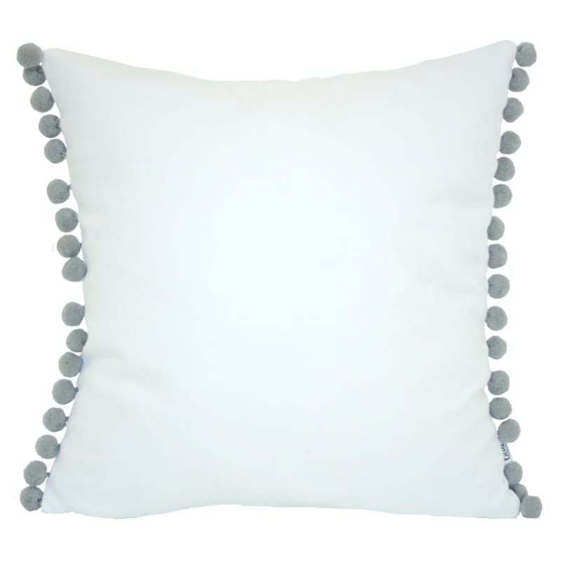 Poszewka dekoracyjna - Pompony-szare