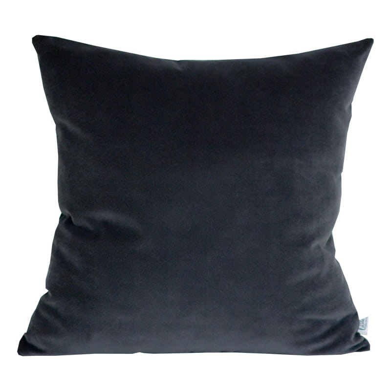 Poszewka dekoracyjna z aksamitu - Velvet_Grafit