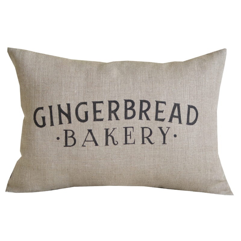 Poduszka ozdobna z napisem - Gingerbread Bakery