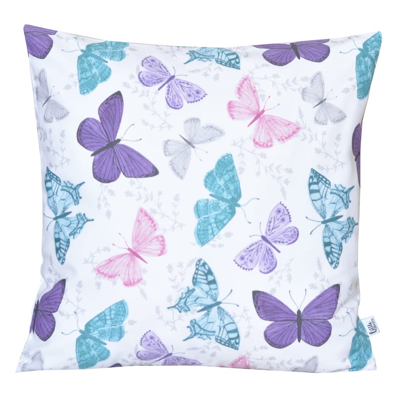 Bawełniana poszewka w kolorowe motyle