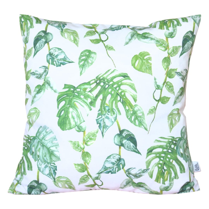 Poszewka z motywem zielonej monstery