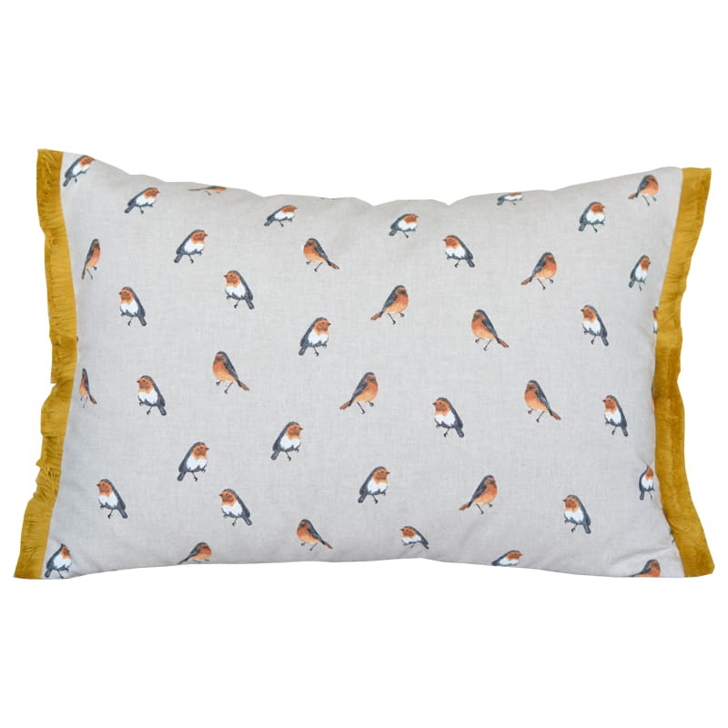 Poszewka z frędzlami - Ptaszki