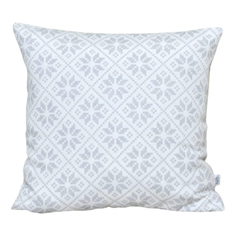 Poszewka świąteczna - Śnieżynki białe