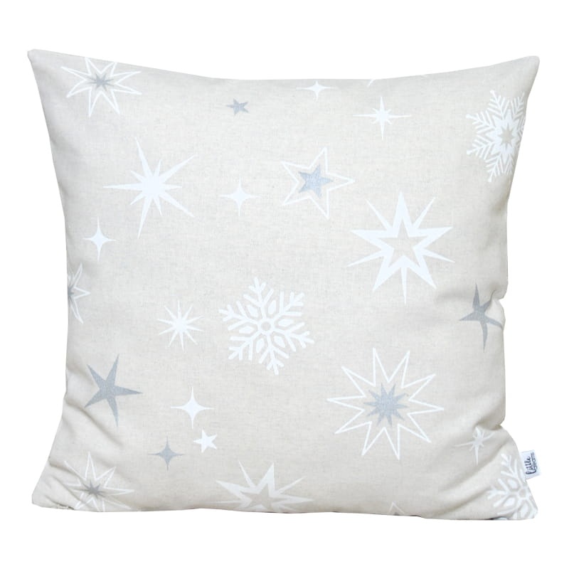 Poszewka świąteczna - Srebrna Śnieżynka 
