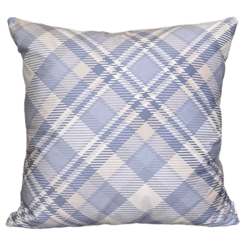 Poszewka świąteczna - Szara Krata