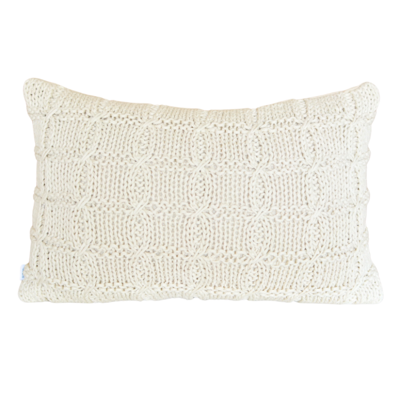 Beżowa poduszka ze sznurka - SONIA