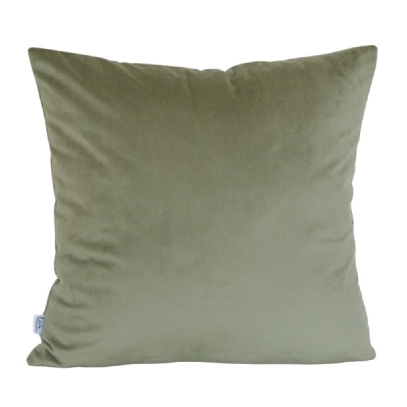 poszewka welurowa-szałwia-poduszka zielona