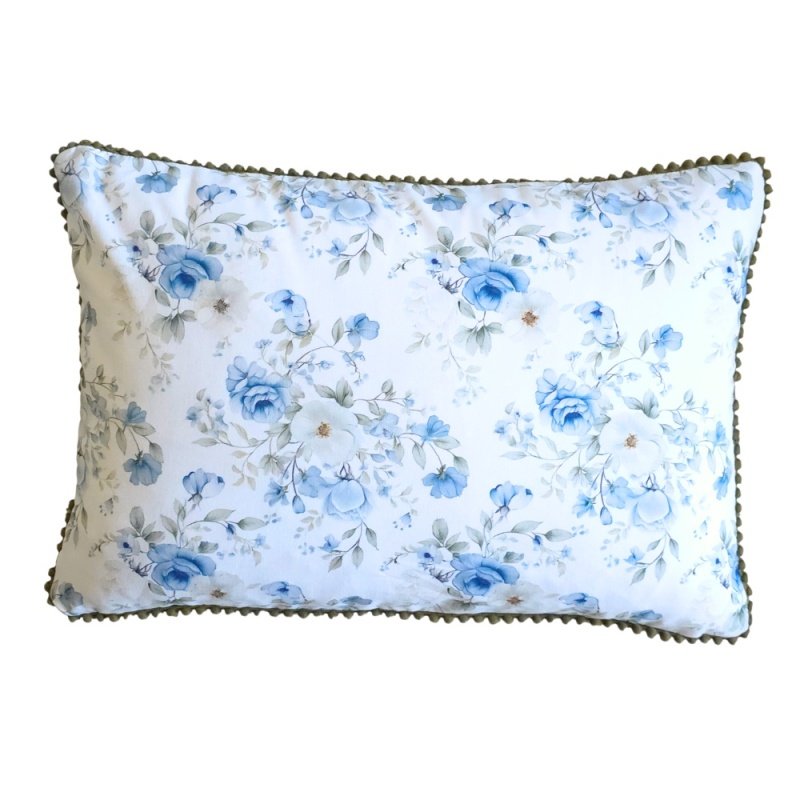 Poszewka dekoracyjna 35x50 w róże BLUE ROSE