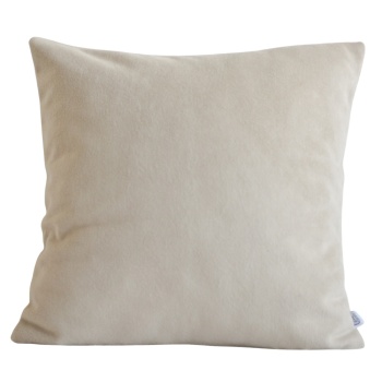 Poszewka dekoracyjna welurowa LORA - beżowa