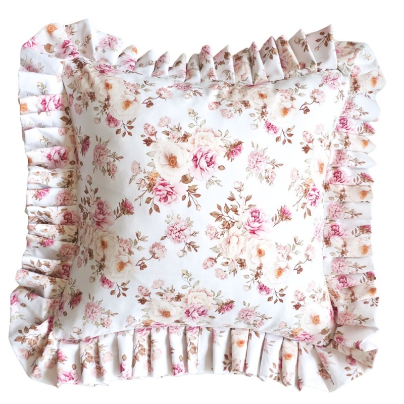 Poszewka  bawełniana z falbanką ROSALIE