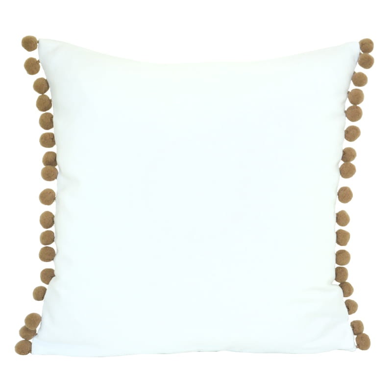 Poszewka dekoracyjna - Pompony-brązowe
